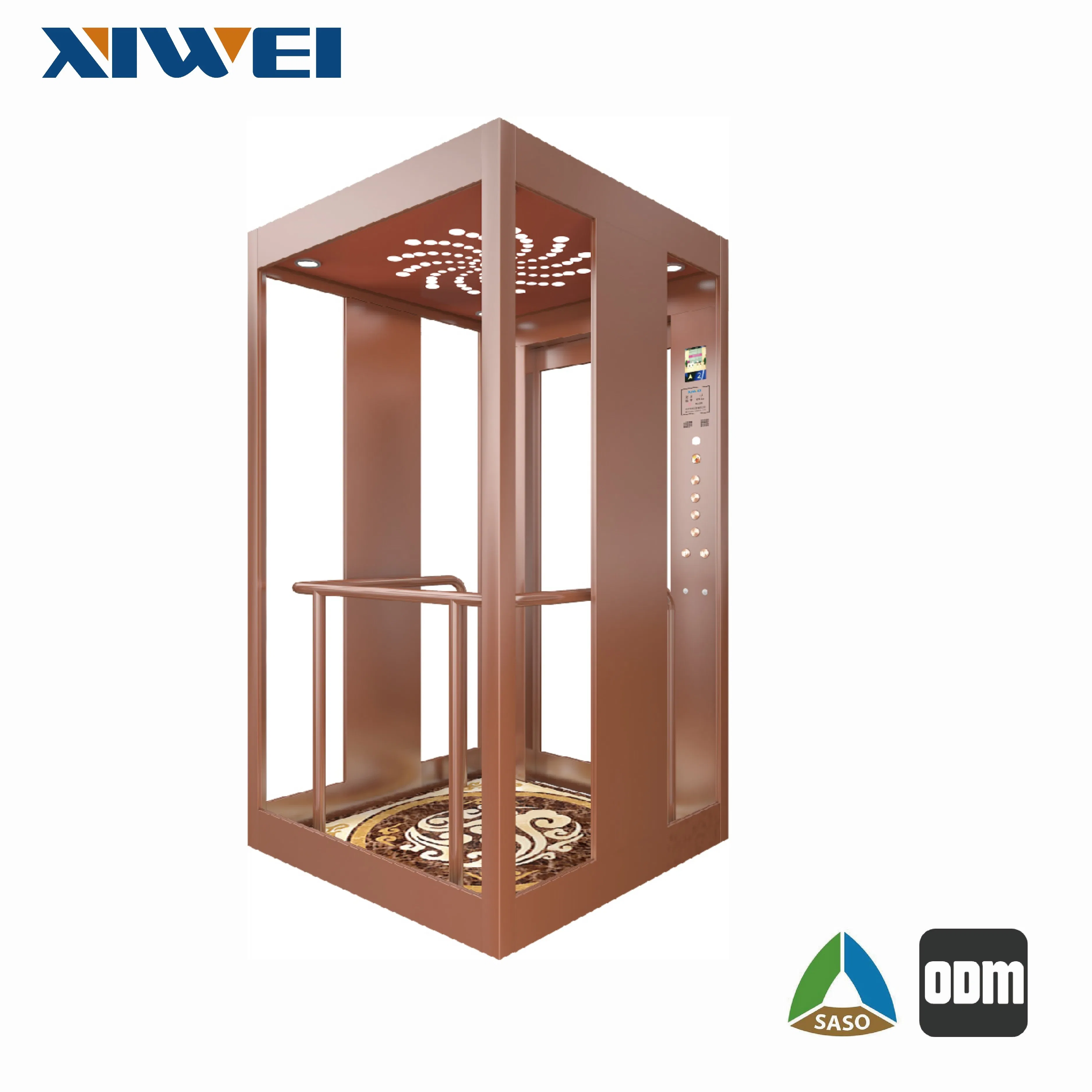 Luxury Panoramic Lift for Commercial Complexes with Concrete or Steel Shaft