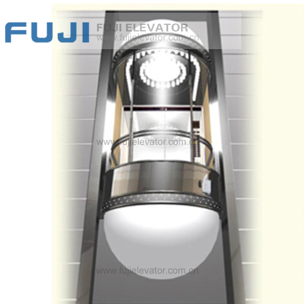 Customizable Panoramic Passenger Elevator Advanced Round Glass Lift