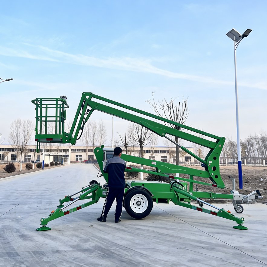 Towable Boom Lift Self Walking Trailer Hydraulic Boom Lift Telescopic Boom Lift with CE Certification and Favorable Price 10m12m14m16m18m20m22m24m
