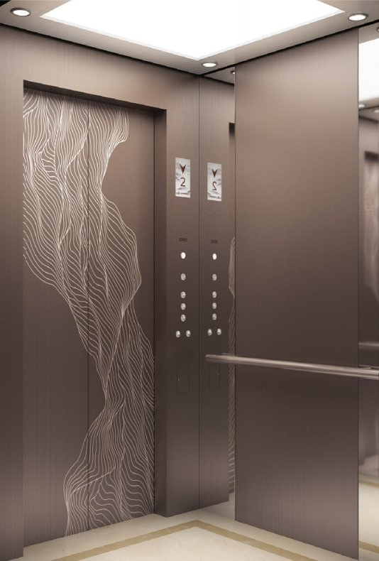 Stainless Steel Mirror Home Panoramic 6 Person Passenger Elevator Lift