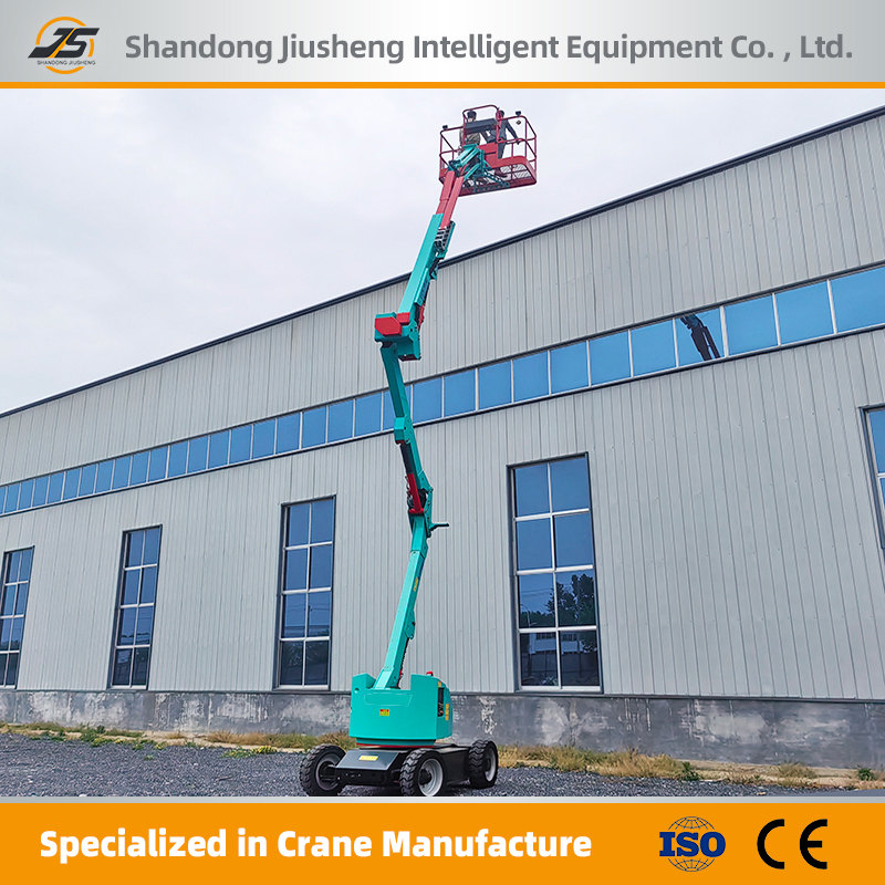 Manned Telescopic Arm Lifting Platform Mini 32FT Electrical Jib Boom Lift