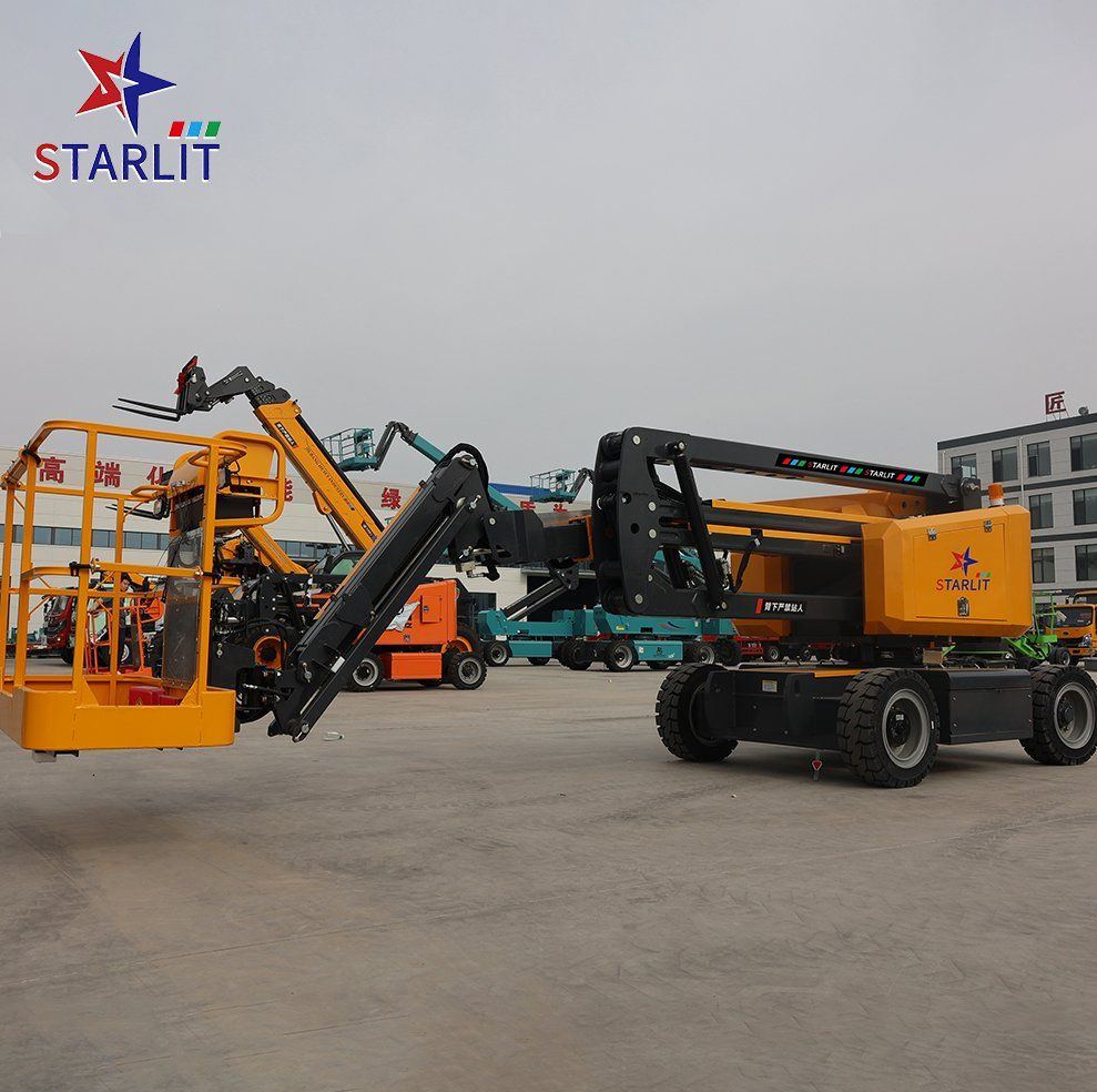 Self-Propelled 22m Aerial Work Platform Articulated Design Hydraulic Knuckle Boom Lift