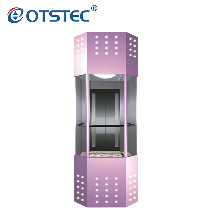 Customized Circle Type Panoramic Villa Elevator Passenger Elevator Lift