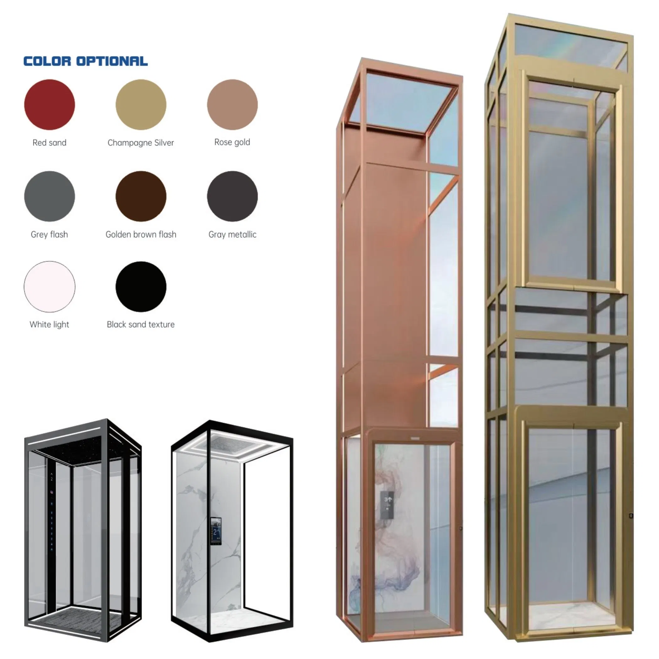 Vvvf Control Vertical Disable Elderly House Gearless Indoor Platform Hydraulic Handicap Lift Villa Apartment Small Home Passenger Vacuum Residential Elevator