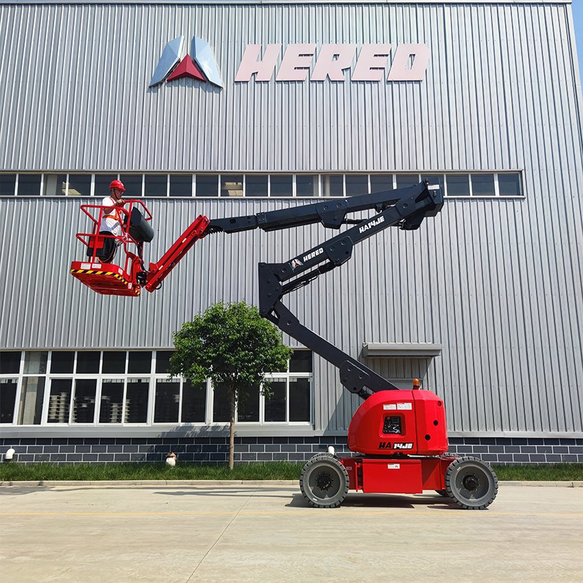 Hered Mobile Articulated Lift Platform Self Propelled Telescopic Boom Lifts Folding Arm Lift