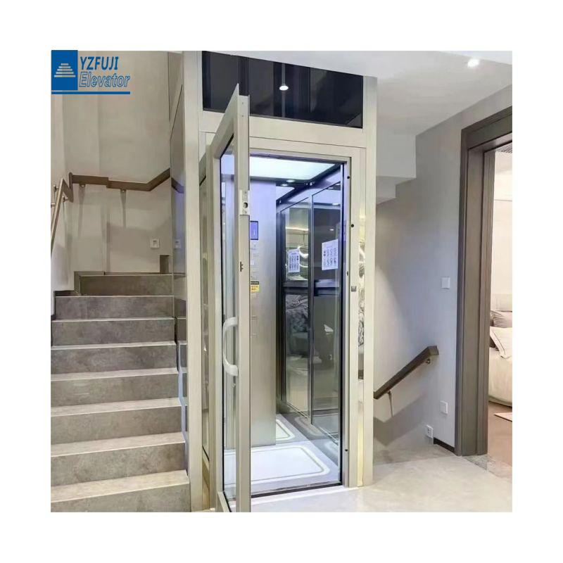 FUJI Hydraulic Home Vertical Traction Villa Panoramic Shaftless Platform Vacuum Passenger Elevator Lift