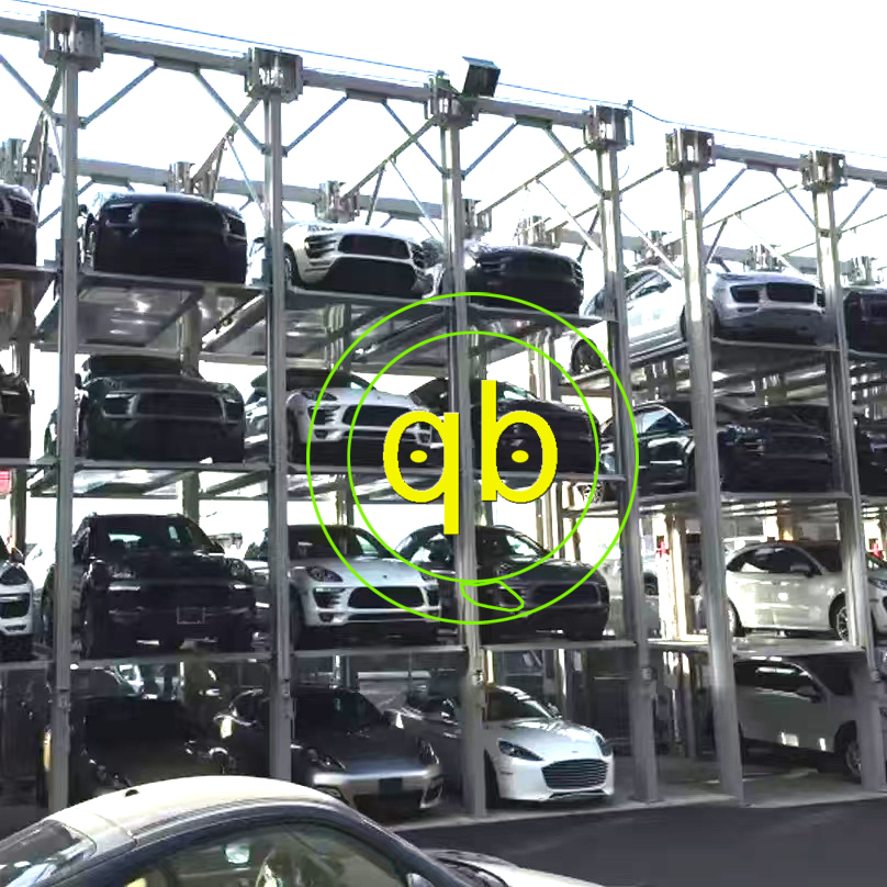 Four 4-Post 4-Level Floor Quad Stacker Decker Vertical Car Parking Lift System Mechanical Vertical Vehicle SUV Garage Equipment Platform Hoist Device