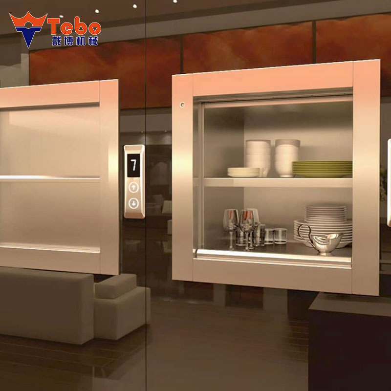 Compact Dumbwaiter Lift for Space-Saving in Small Restaurants or Cafes