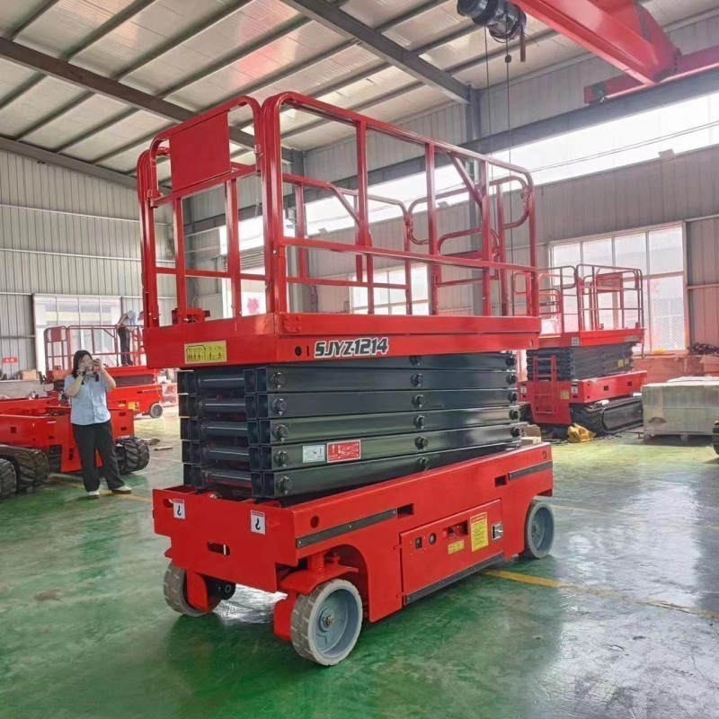 High Strength Anti-Rust 4X4 Scissor Lift 4m Battery-Powered Small Lift Factory Sale