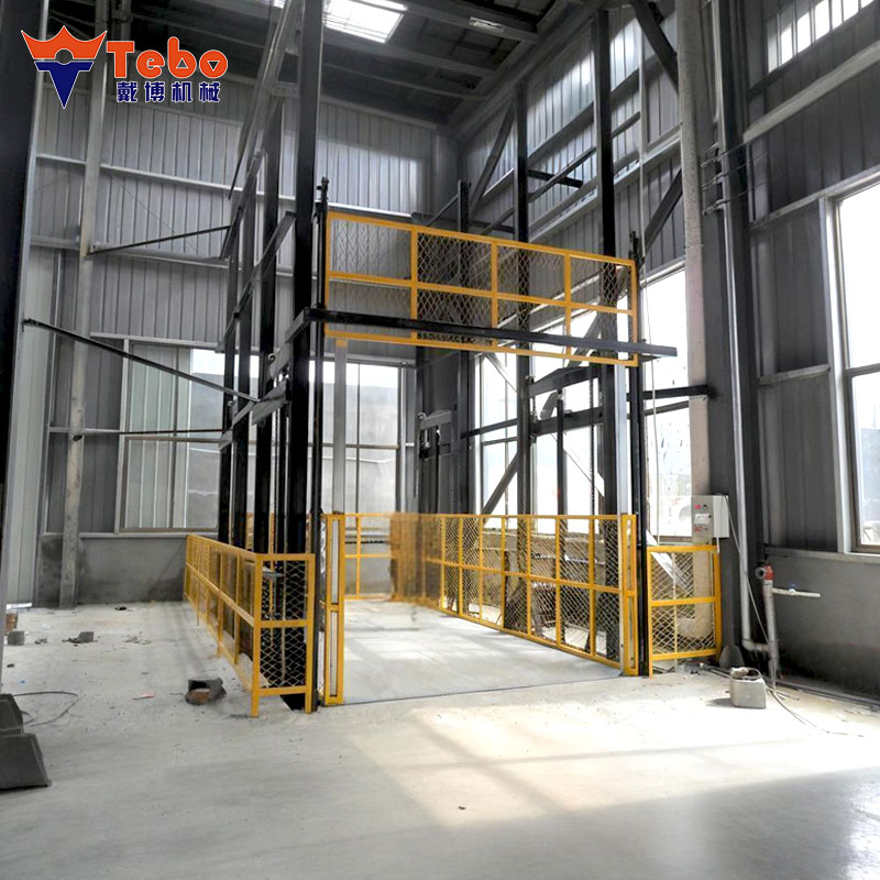 Automotive Vertical Pitless Parking Elevator Platform 4t Four Post Hydraulic Guide Rail Car Lift