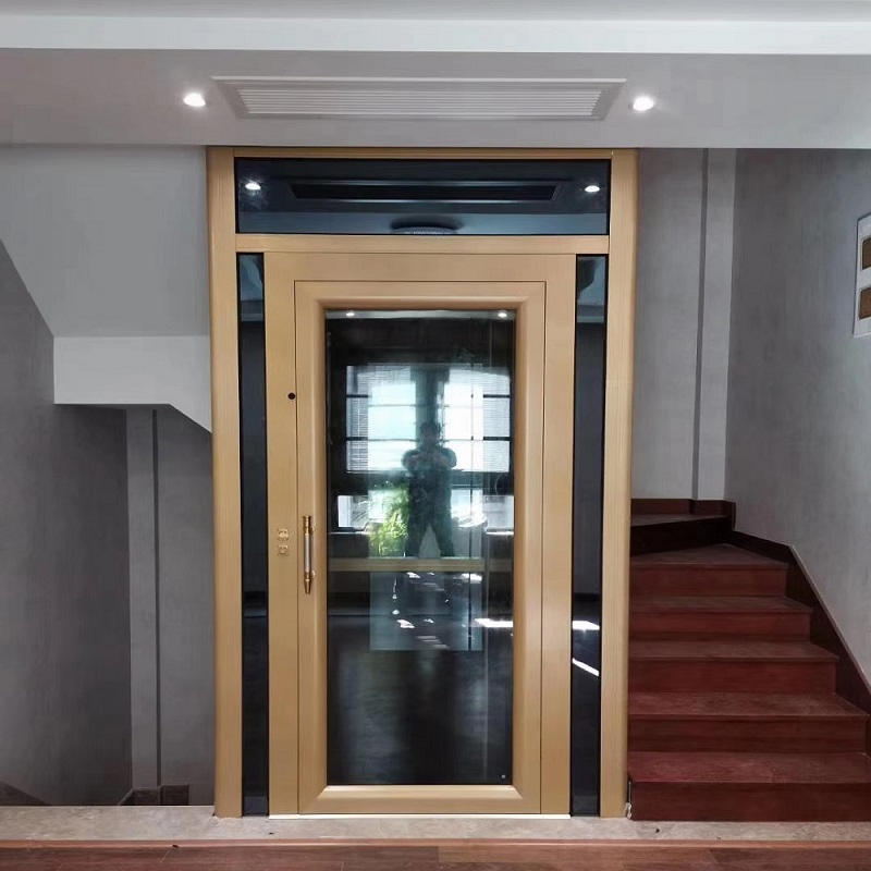 600kg Stainless Steel Mirror Home Panoramic 6 Person Passenger Elevator Lift