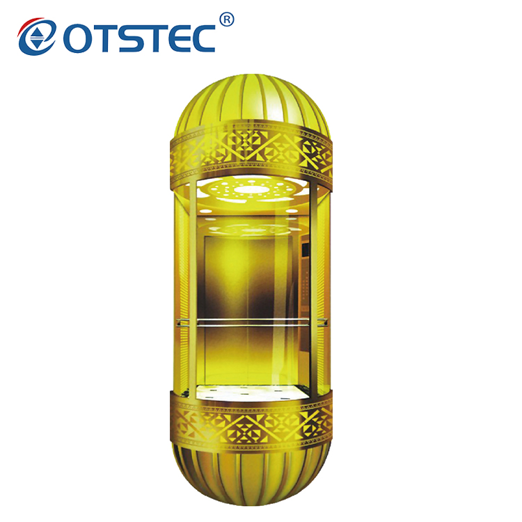 Customized Circle Type Panoramic Villa Elevator Passenger Elevator Lift