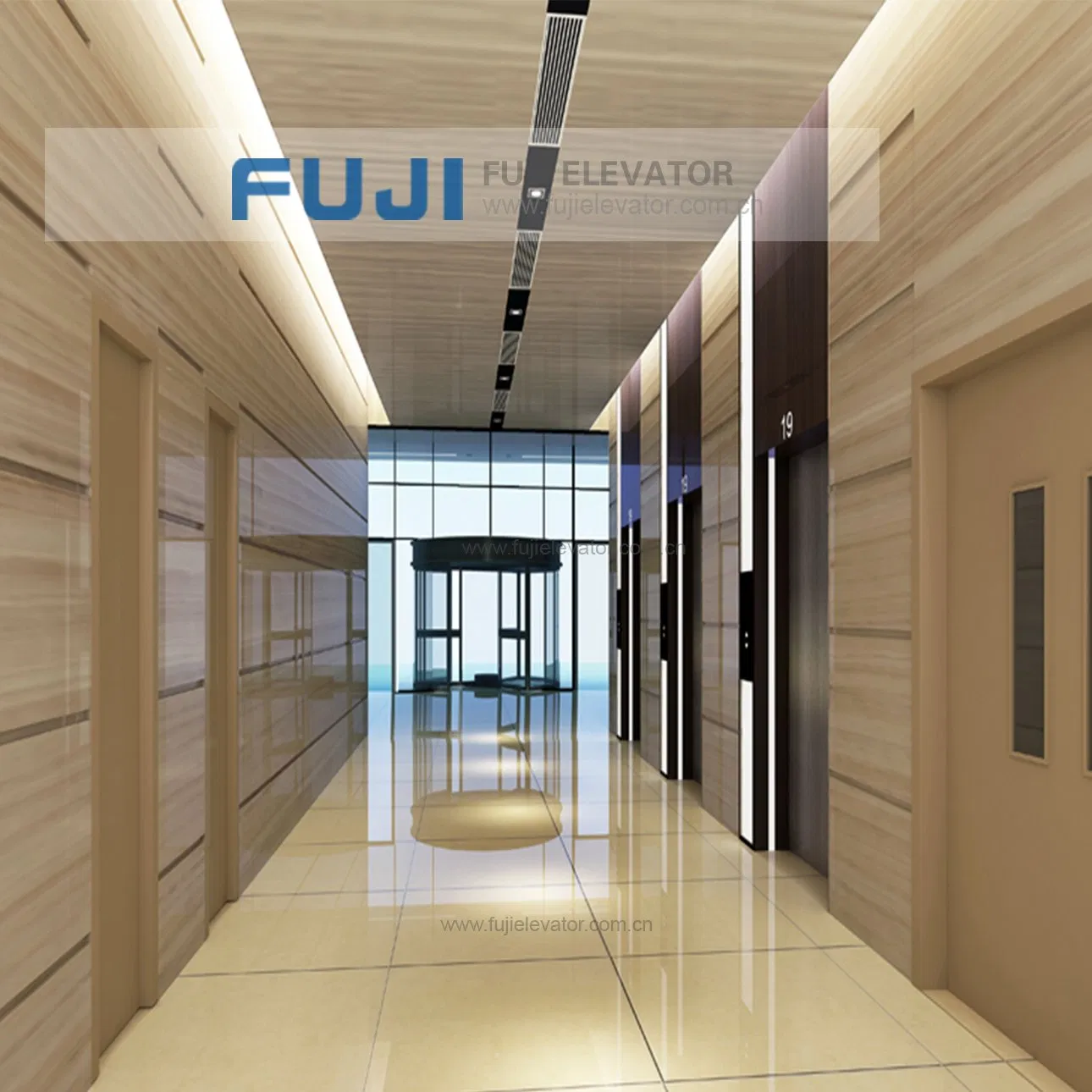 FUJI Customized Circle Type Panoramic Passenger Elevator Lift for Home House Lift