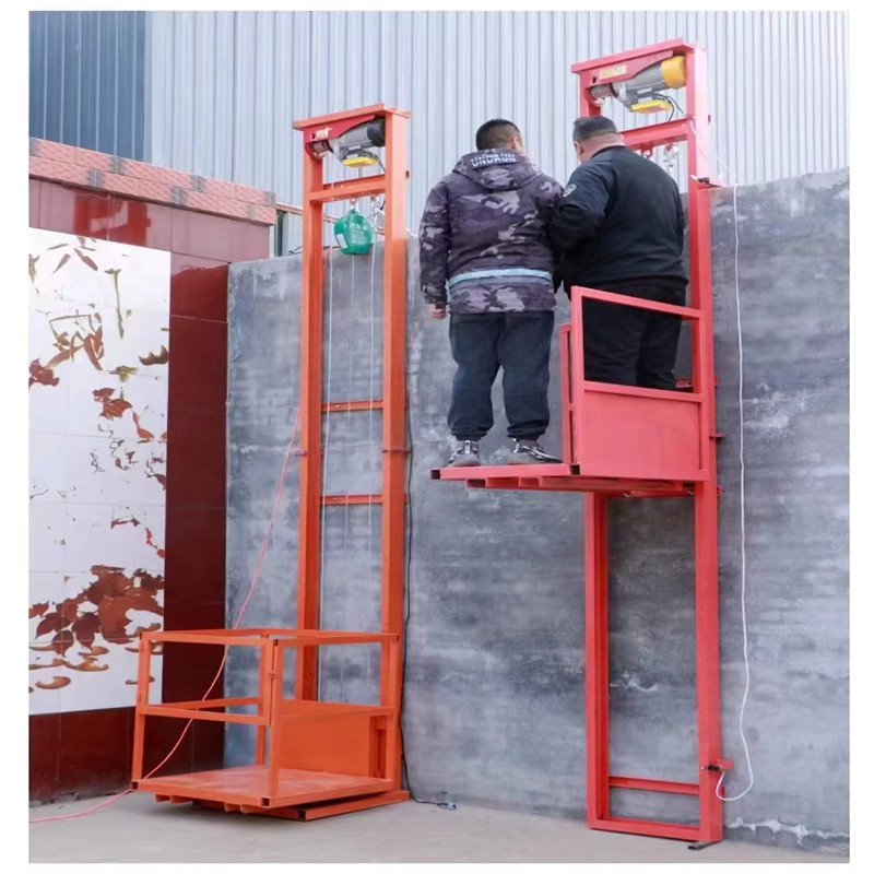 Wholesale Work Platform Lifts Single Guide Rails Cargo Lift Hydraulic Cargo Elevator Freight Elevator
