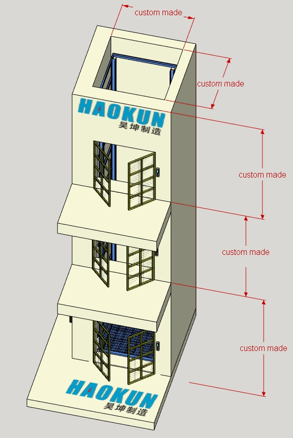 Customized 2ton 3ton Hydraulic Goods Elevator Platform 5m-20m Vertical Cargo Lift for Wahouse Use