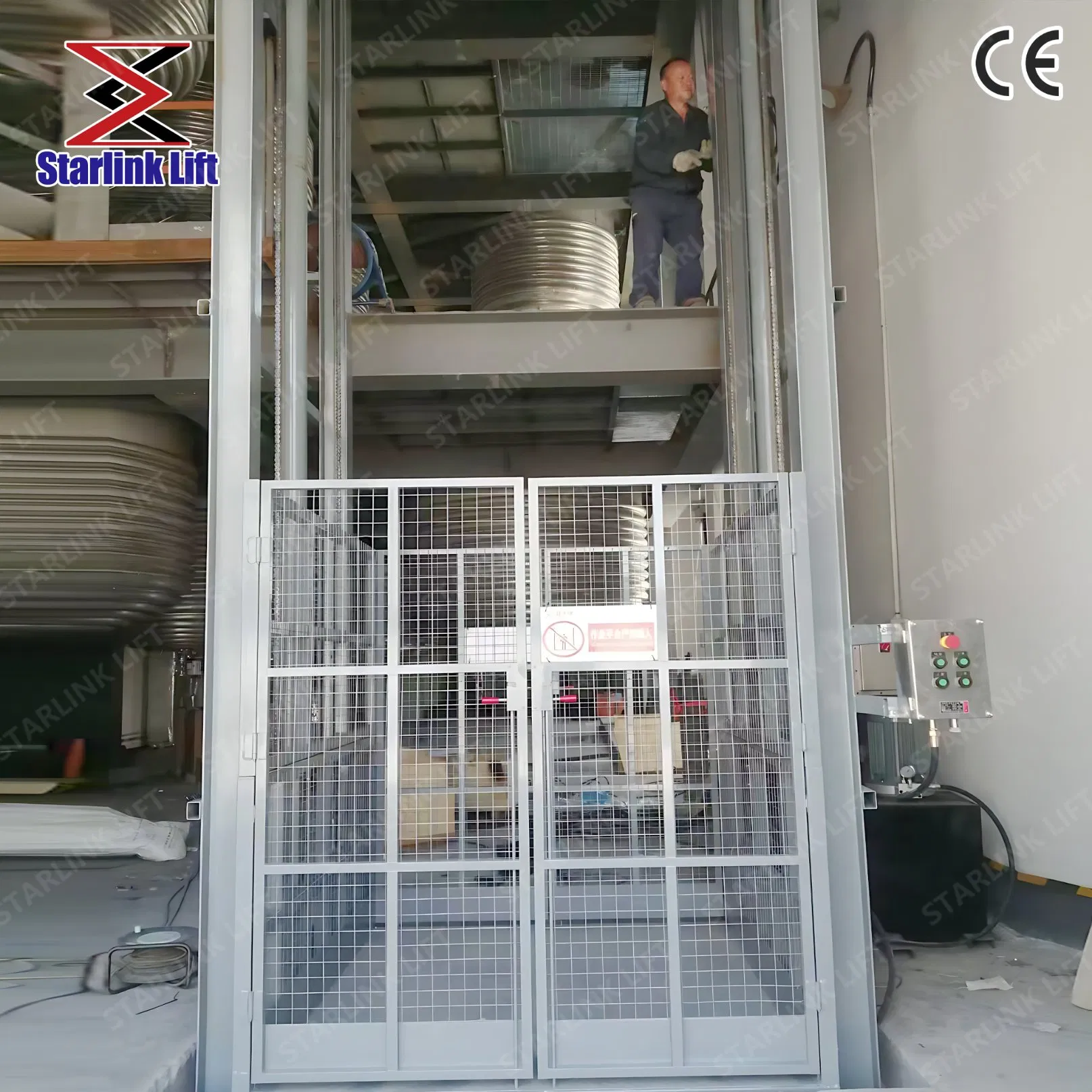Customized Hydraulic Warehouse Cargo Lift with Load Capacities of 1000kg, 2000kg, 3000kg and 5000kg, Freight Elevator, Vertical Hydraulic Goods Lift