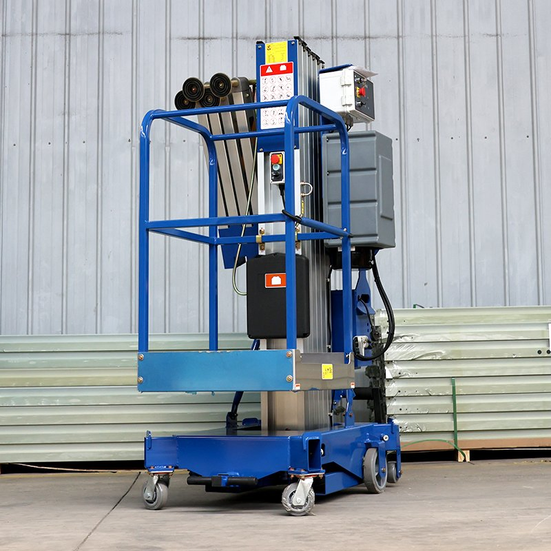 Hot Sale Working Stable Steel Mast Mobile Mini Lifters Vertical Man Lifts Electric Move Aerial Work Platform Aluminum Alloy Lift