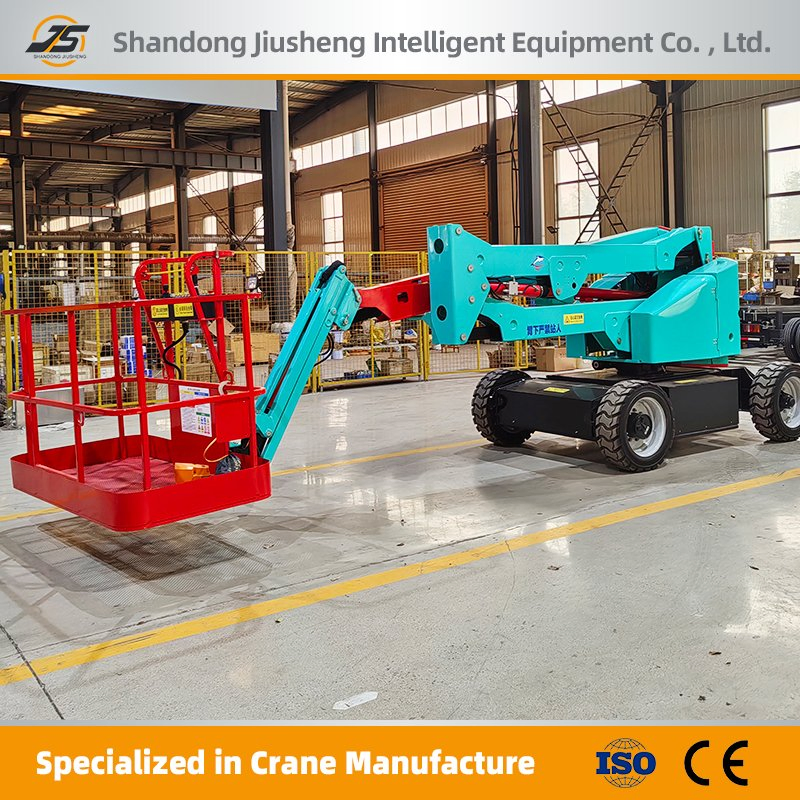 Manned Telescopic Arm Lifting Platform Mini 32FT Electrical Jib Boom Lift