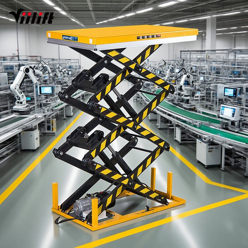 High-Strength Steel 1ton 2ton 4ton EU Standard Heavy Duty Stationary Electric Hydraulic Scissor Lift Table for Material Lifting