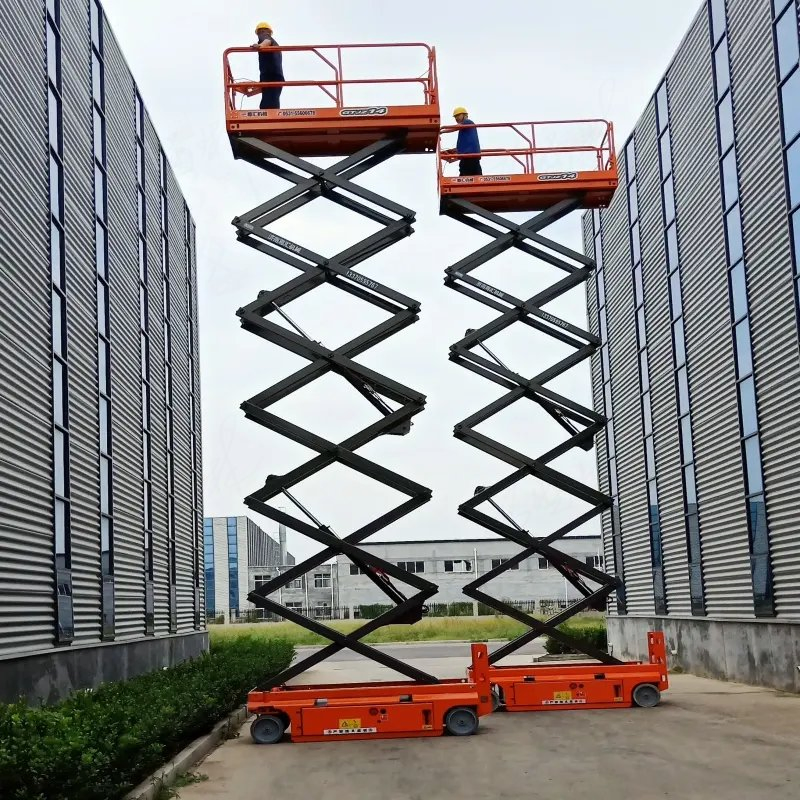 High Strength Anti-Rust 4X4 Scissor Lift 4m Battery-Powered Small Lift Factory Sale
