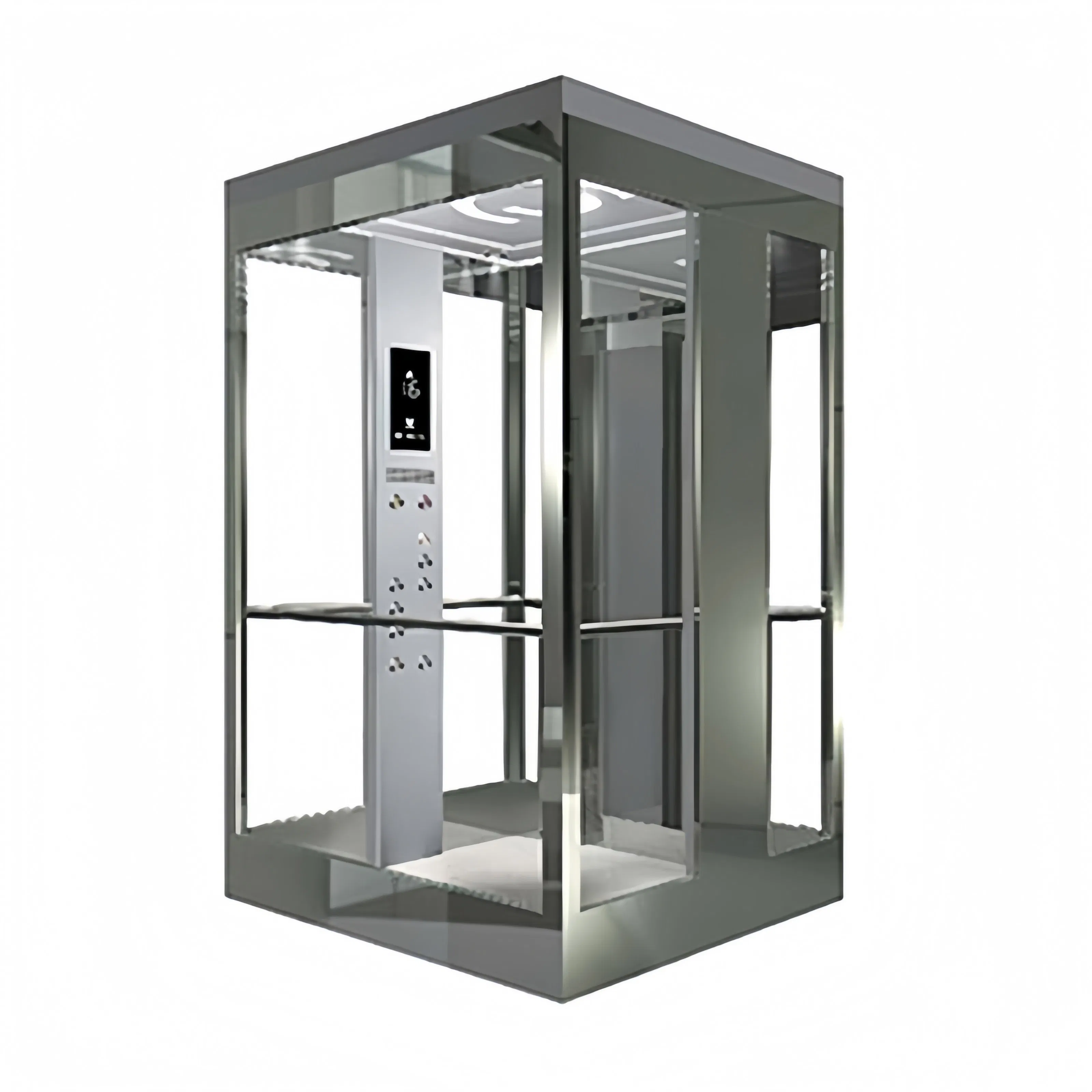 Public Transport Panoramic Elevator 1000kg 1.5m/S CE Certified Glass Observation Lift for Airport Metro Station