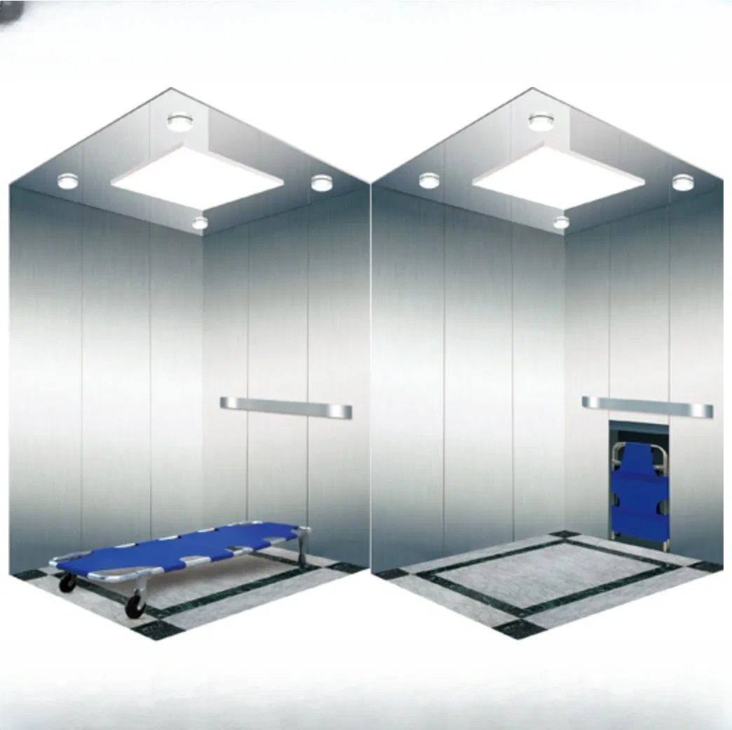 Large Space Ambulance Stretcher Lift 1600kg for Patient Medical Passenger Elevators 1.5m/S