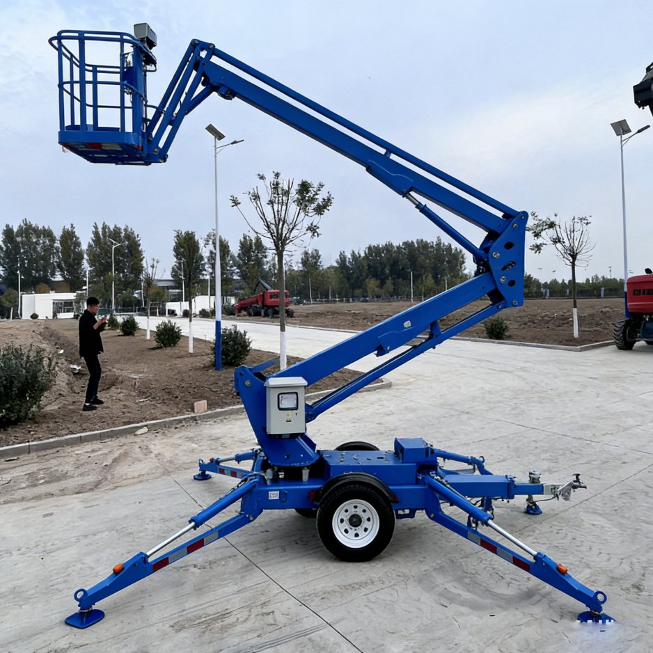 Towable Boom Lift Self Walking Trailer Hydraulic Boom Lift Telescopic Boom Lift with CE Certification and Favorable Price 10m12m14m16m18m20m22m24m
