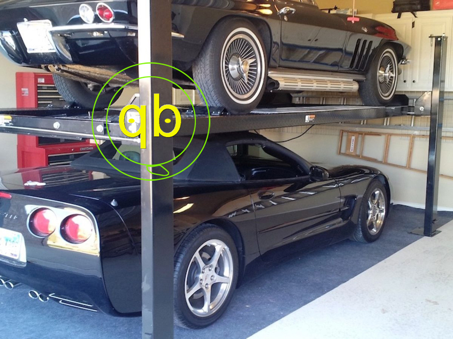 Four-Post Mechanical Car Parking Lift System Stacker Hydraulic Home Garage Hoist Devices 4-Pole Mechanical Vertical Storage Equipment Machine 2-Level Platform