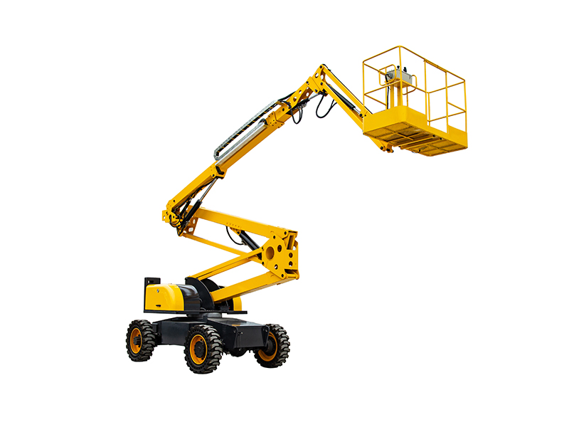Self-Propelled Articulated Boom Lift, Diesel-Powered, Working Height 18 Meters, Suitable for Indoor and Outdoor Maintenance.