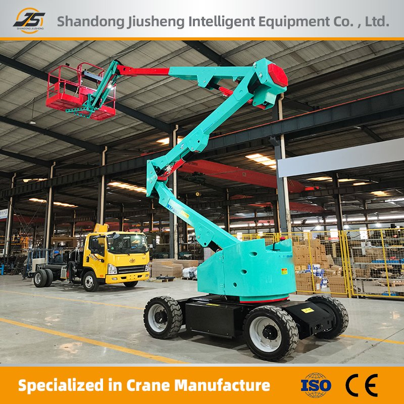 Manned Telescopic Arm Lifting Platform Mini 32FT Electrical Jib Boom Lift