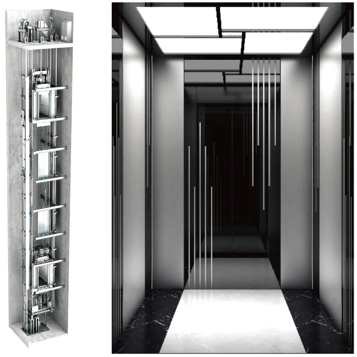 2-6 Floors 400kg/450kg/630kg Small Lift Elevators for Home Villa House Apartment