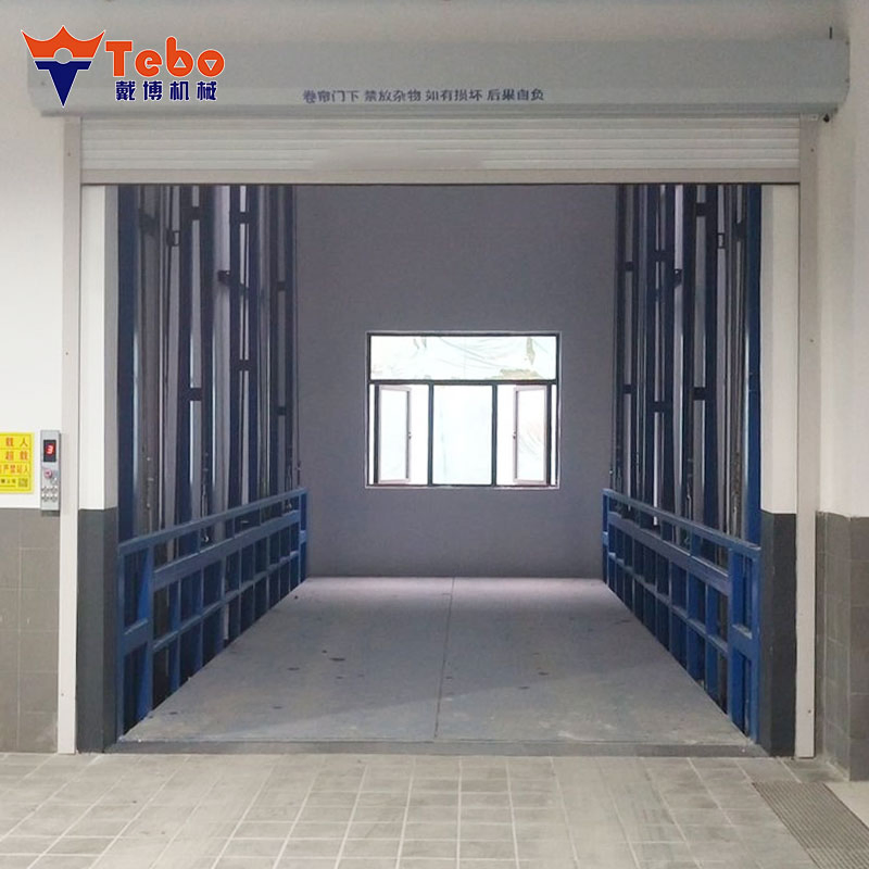 Automotive Vertical Pitless Parking Elevator Platform 4t Four Post Hydraulic Guide Rail Car Lift