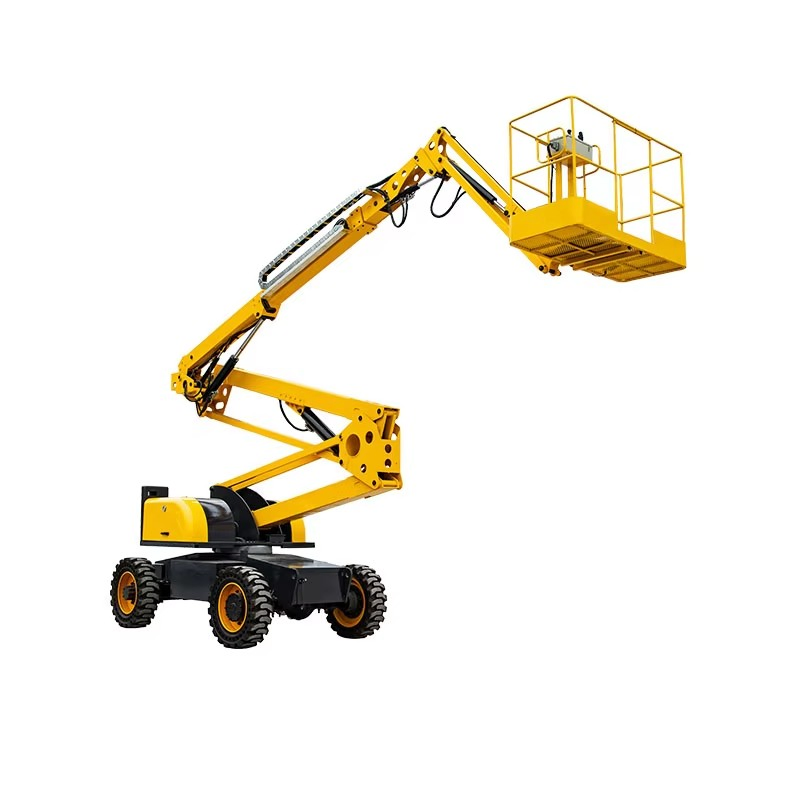 Self-Propelled Articulated Boom Lift, Diesel-Powered, Working Height 18 Meters, Suitable for Indoor and Outdoor Maintenance.