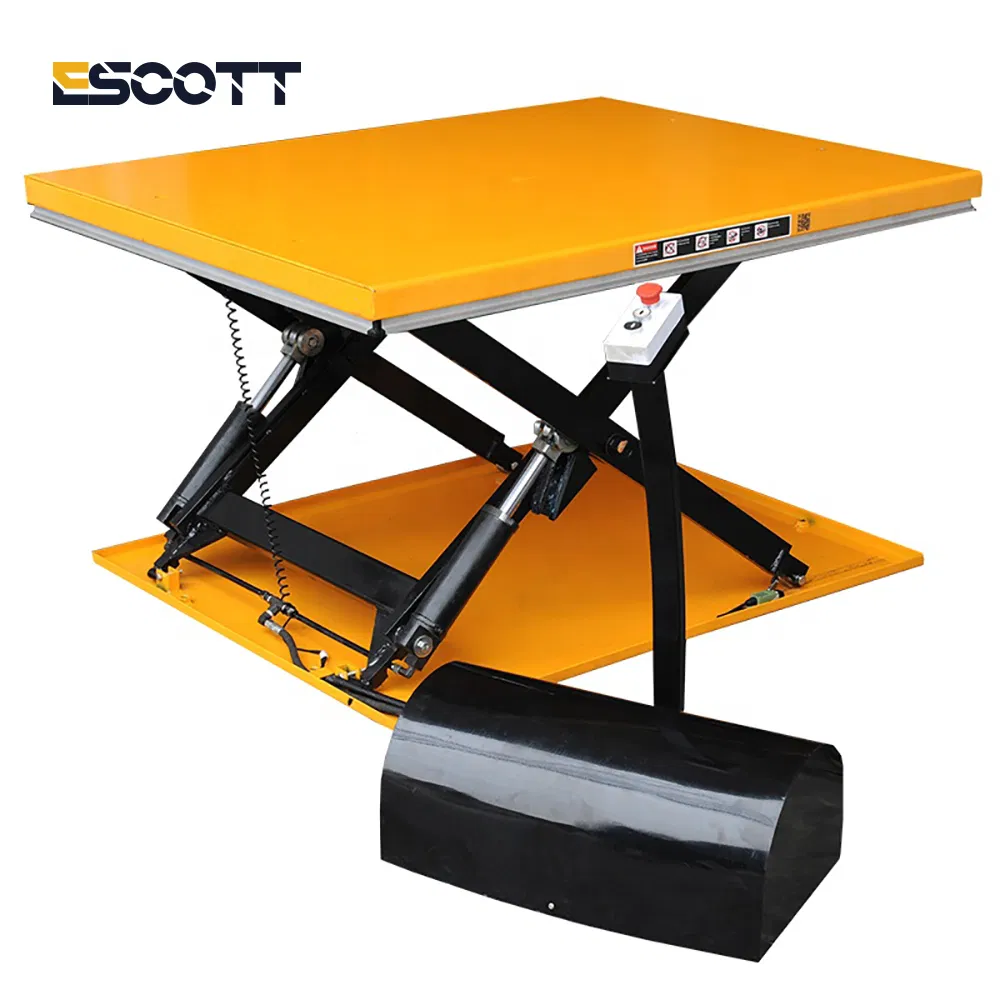 2500kg Scissor Lift Low Profile Lift Table Pallet Platform with Hydraulic Pump
