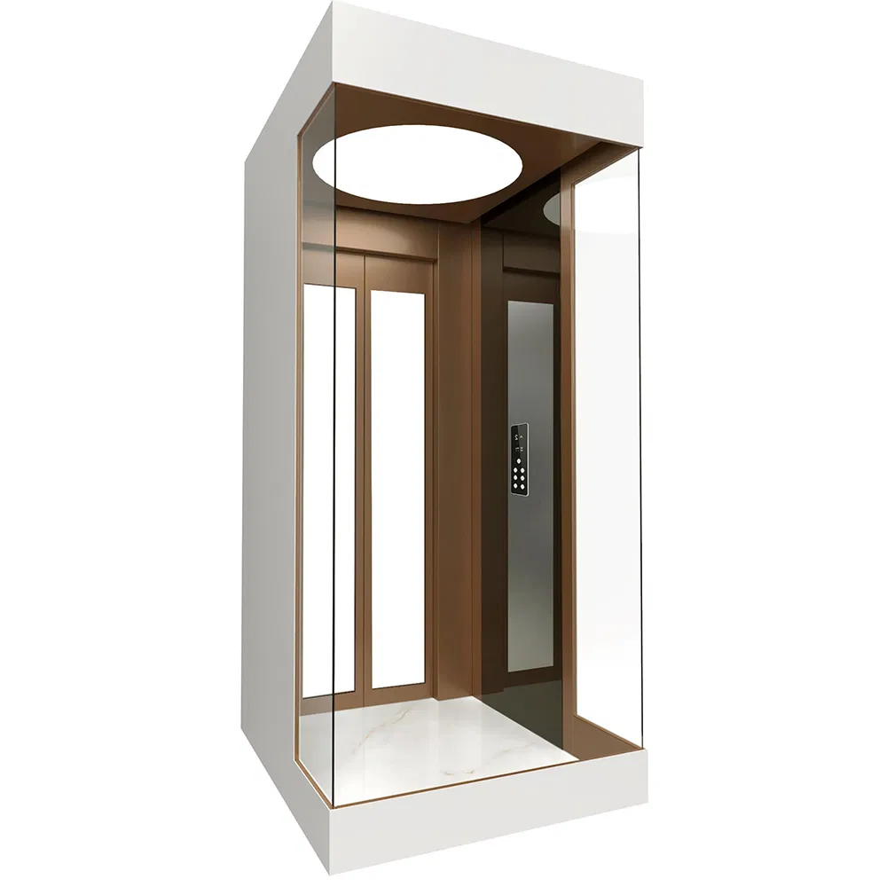 Commercial Electric Observation Panoramic Sightseeing Elevator Clear Glass Lift