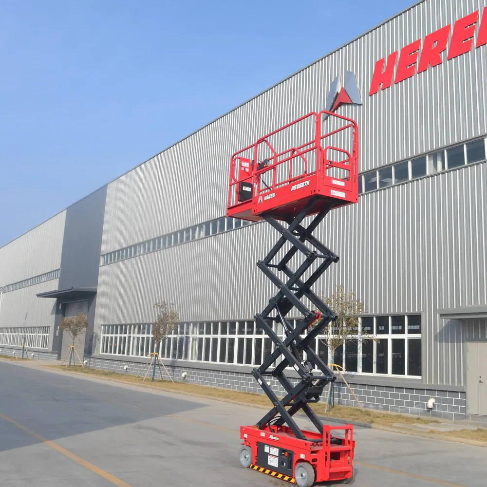 Electric Mobile Scissor Lift 8m Self Propelled Aerial Work Platform Manlift with CE Certification