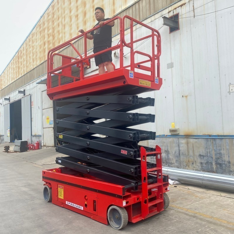 High Strength Anti-Rust 4X4 Scissor Lift 4m Battery-Powered Small Lift Factory Sale