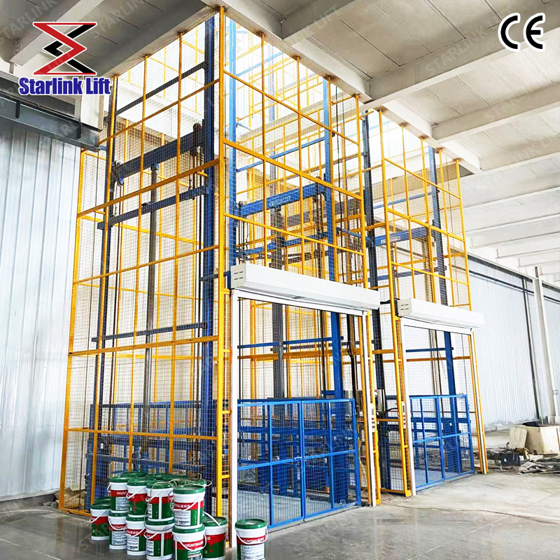Customizable 2ton 3ton 5ton 10ton 15ton Industrial Warehouse Lifting Platform Cargo Lift Electric Hydraulic Guide Freight Elevator for Warehouse and Factory Wi