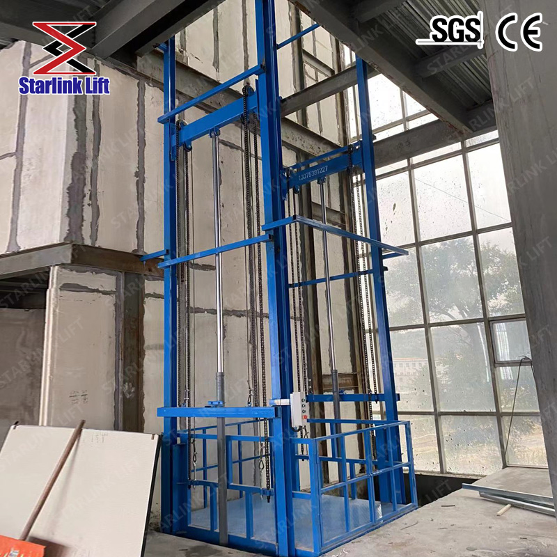Customized Hydraulic Warehouse Cargo Lift with Load Capacities of 1000kg, 2000kg, 3000kg and 5000kg, Freight Elevator, Vertical Hydraulic Goods Lift