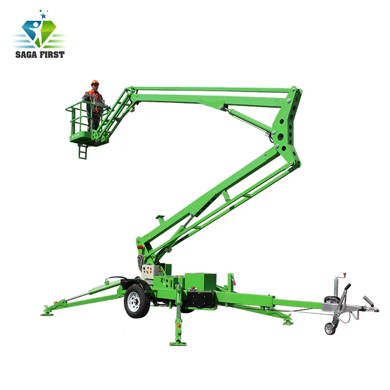 16m China Small Towable Spider Articulated Cherry Picker Trailer Mounted Boom Lifts with Jlg Genie Design