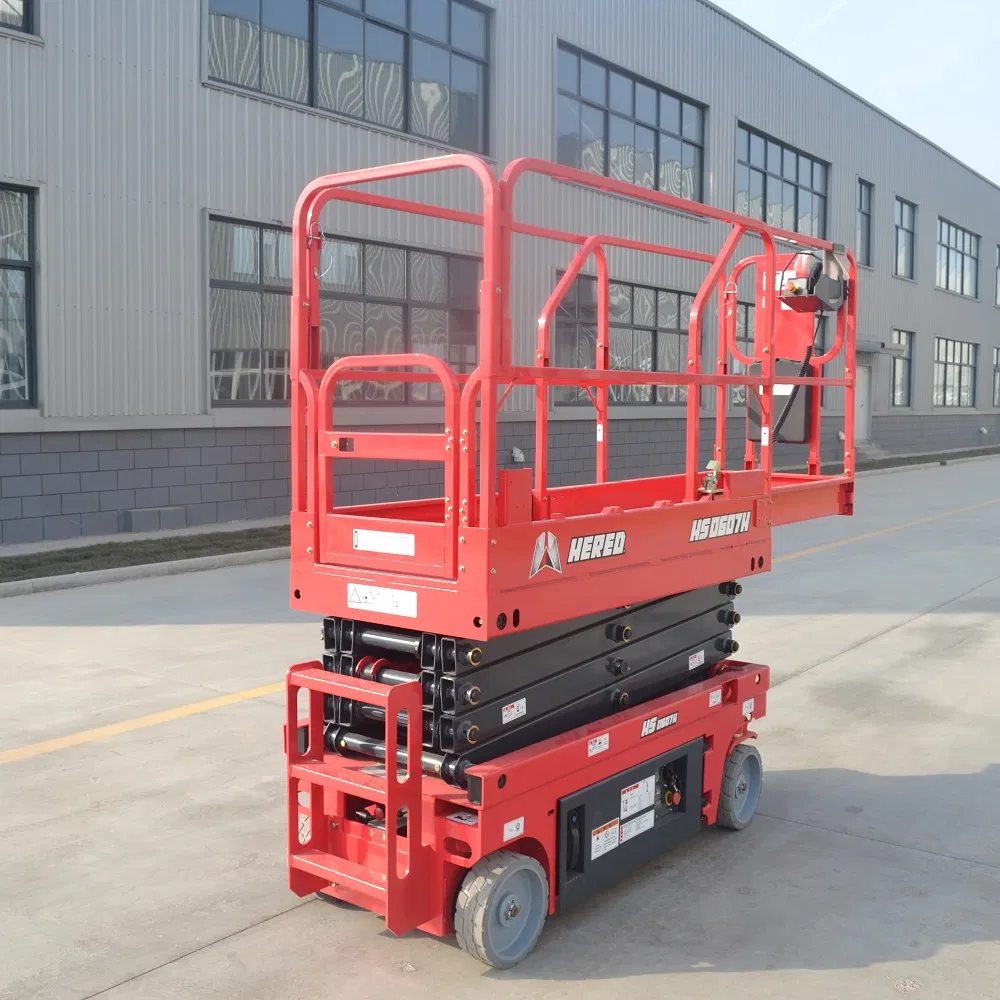 Electric Mobile Scissor Lift 8m Self Propelled Aerial Work Platform Manlift with CE Certification