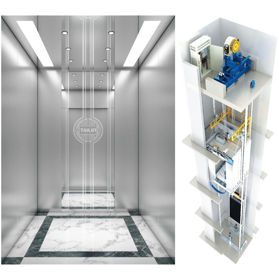 2-6 Floors 400kg/450kg/630kg Small Lift Elevators for Home Villa House Apartment