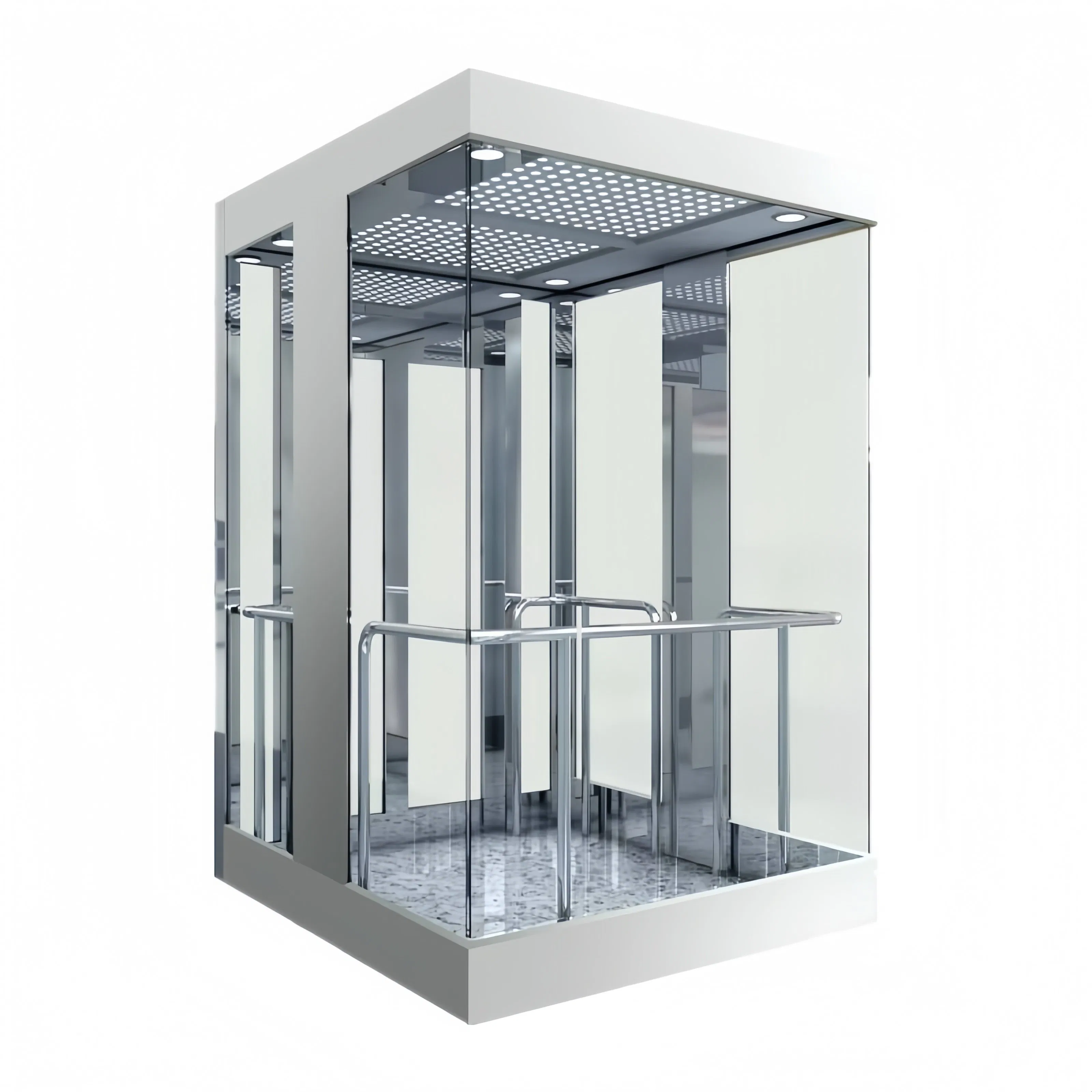 Public Transport Panoramic Elevator 1000kg 1.5m/S CE Certified Glass Observation Lift for Airport Metro Station