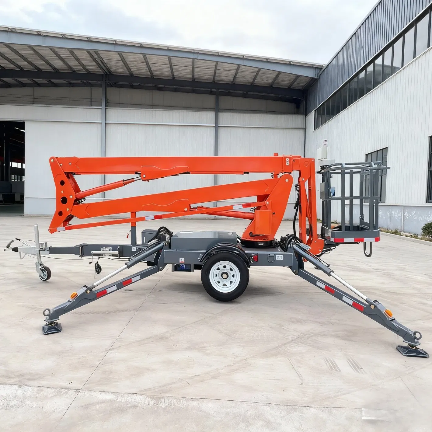 Articulated Cherry Picker Boom Lift with CE Certification Diesel Electric Gasoline Trailer Lifts Platforms 10m 12m 14m 16m 18m 20m 24m