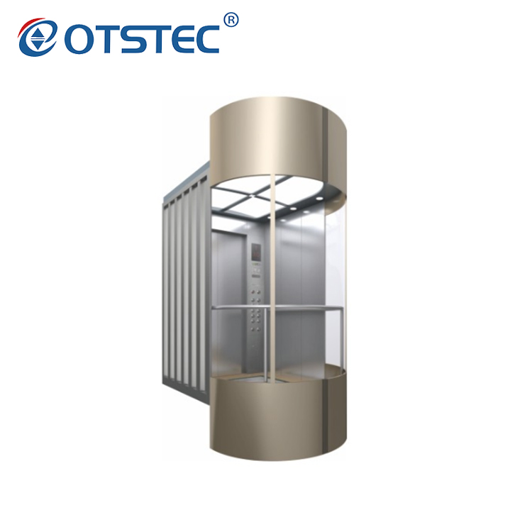 Customized Circle Type Panoramic Villa Elevator Passenger Elevator Lift