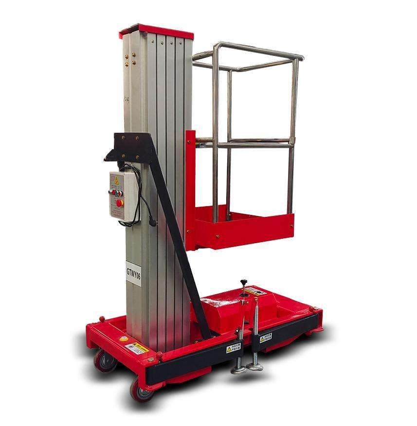 Aluminum Telescopic Manlift 390kg 8m Vertical Lifting Platform Aerial Work Platform Lift