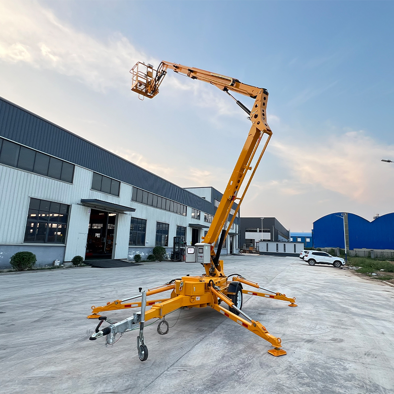 CE 12-24m Trailer-Mounted Towable Articulated Telescopic Spider Lift Man Lift Self-Propelled Electric Hydraulic Aerial Work Platform Cherry Picker Boom Lift