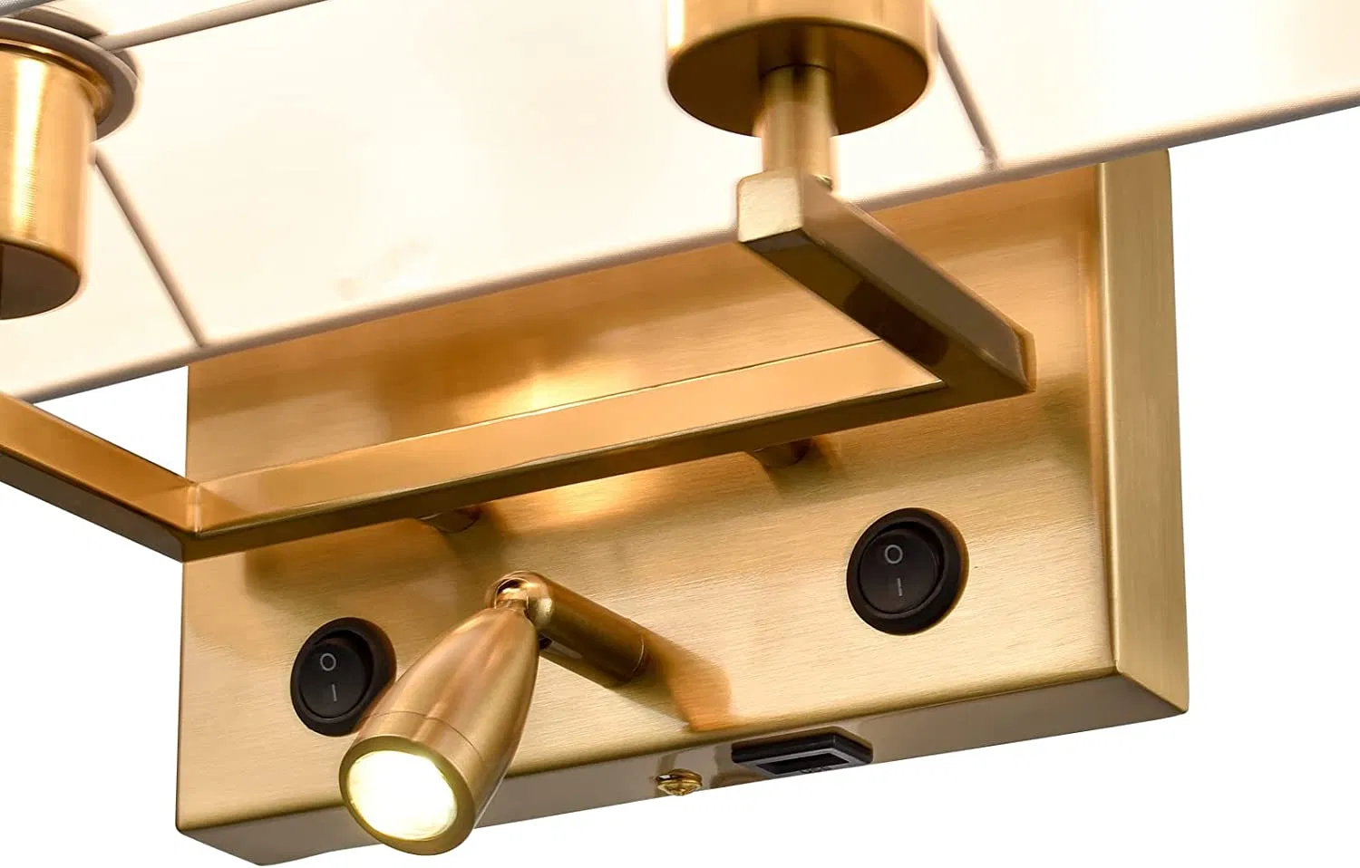 Modern Gold Brass Resort Guest Room Boutique OEM Hotel Dimmable Bedside Wall Lamp Light Reading Hardwired Wall Sconce Lighting Bulk Order