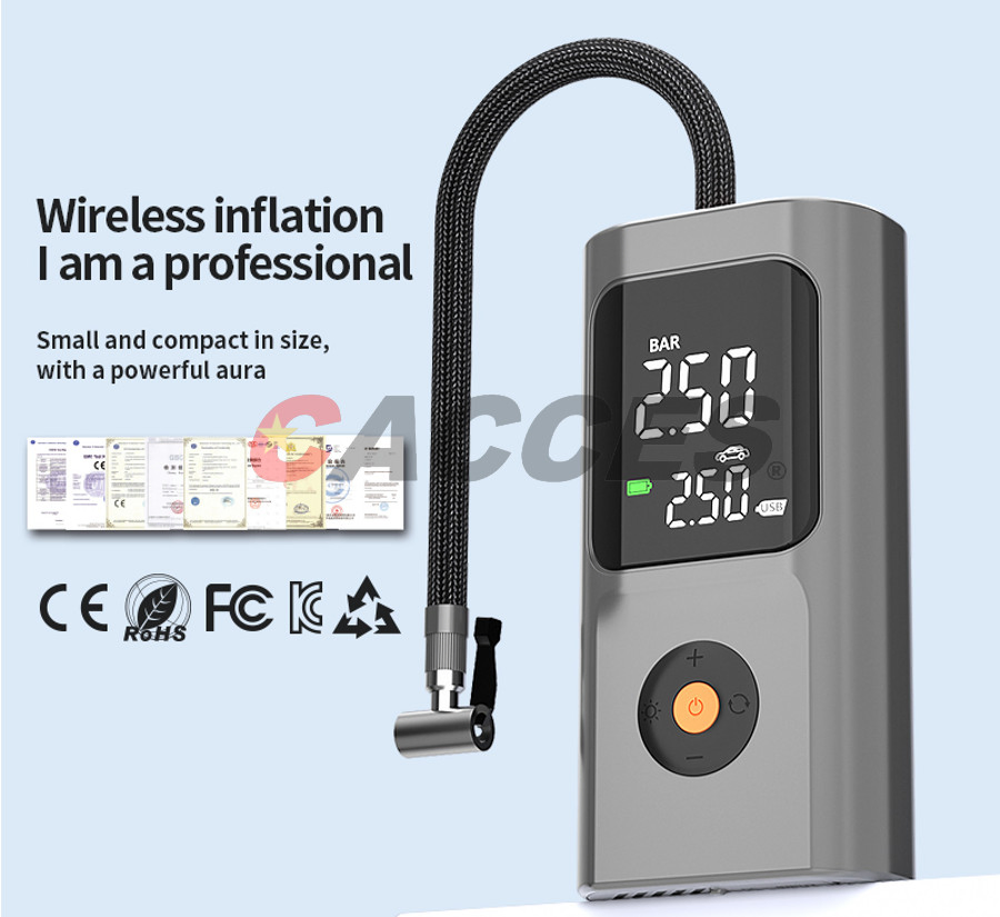 Tire Inflator Air Compressor 12V DC &amp; Cordless 12V Digital Car Tire Pump 150 Psi, Preset Tyre Pressure&Auto Shutoff, Electric Air Pump for Car Tyres, Bike Pump
