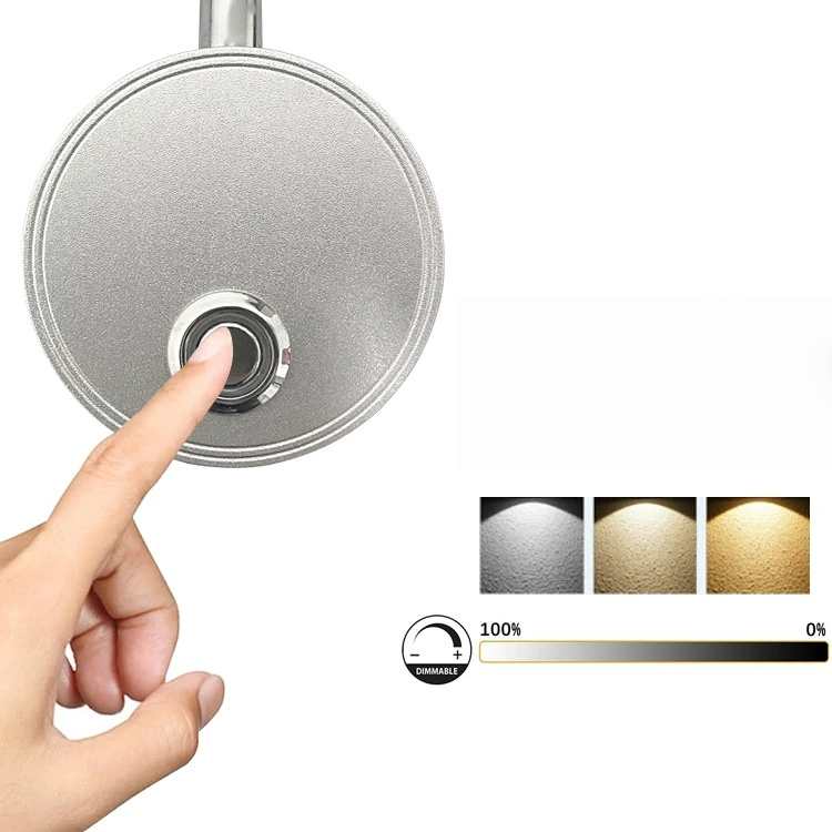 Dimmable USB Touch Switch 12V Caravan RV Motorhome Marine Boat Yacht Lamp LED Car Interior Reading Light